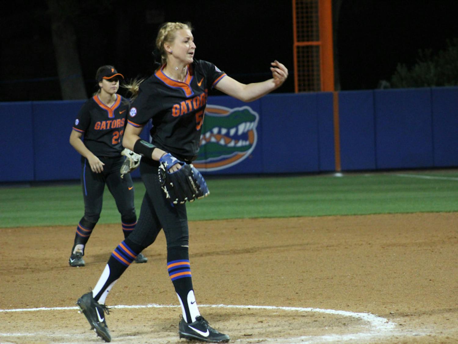 Sophomore pitcher Katie Chronister hasn't allowed a run to score while striking out 12 in 10 innings pitched this season.