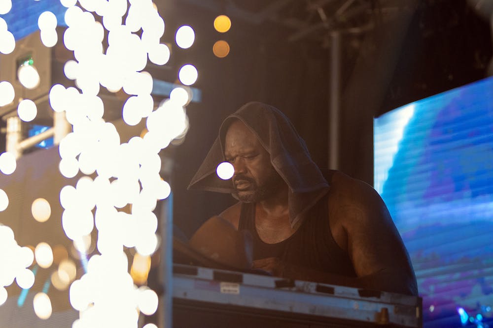 <p>Shaquille O&#x27;Neal, also know as DJ Diesel, plays music for over 3,000 people at his Halloween party Monday, Oct 31, 2022.</p>