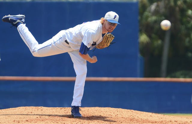 Florida right-handed pitcher Hudson Randall, who will start tonight's game against Cal State Fullerton, said he will be taking an aggressive approach against the small-ball prone Titans.