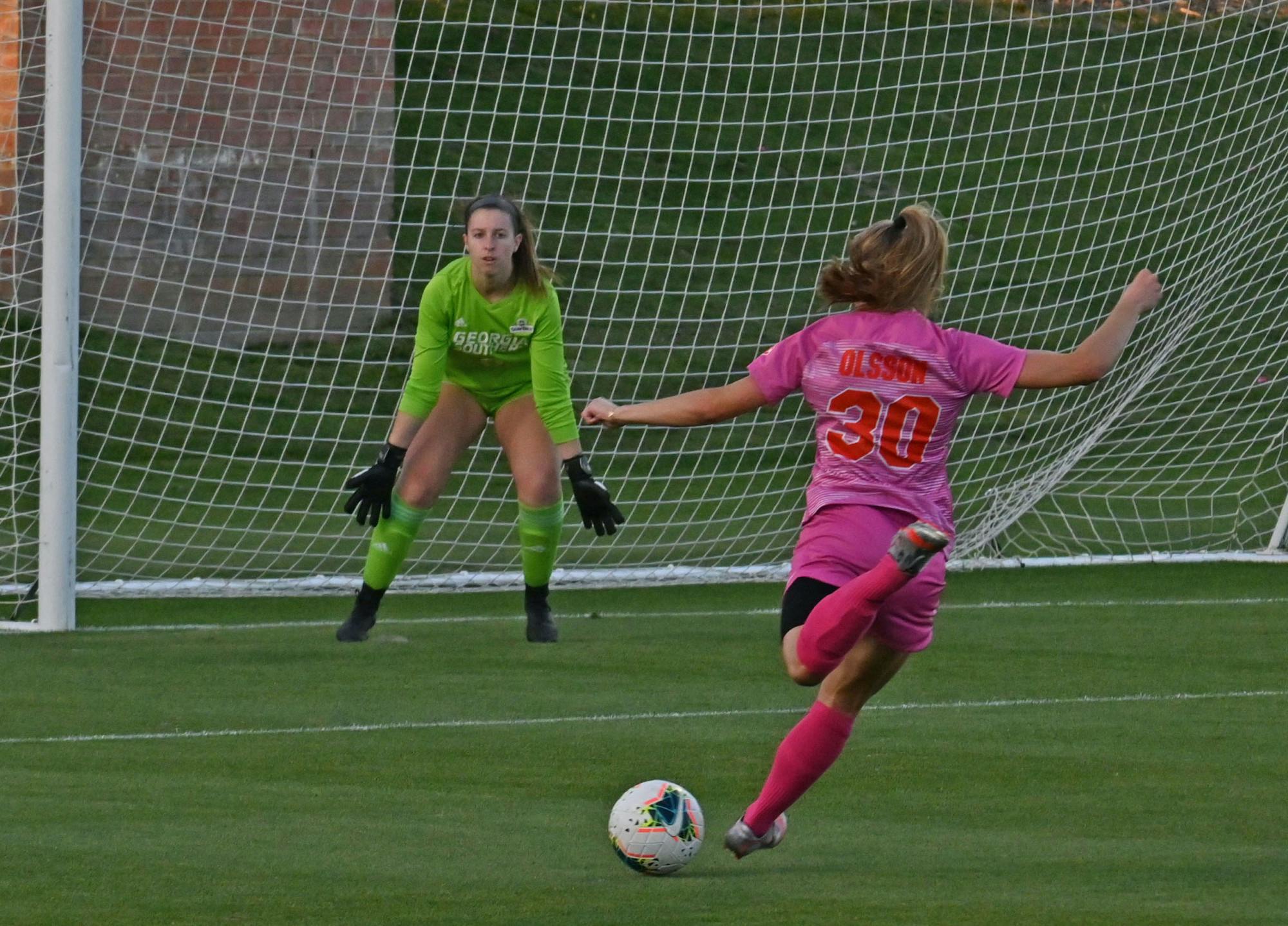 Beata Olsson took Florida over the finish line with a late two-goal burst over UNF Wednesday. Photo from UF-Georgia Southern game March 11.