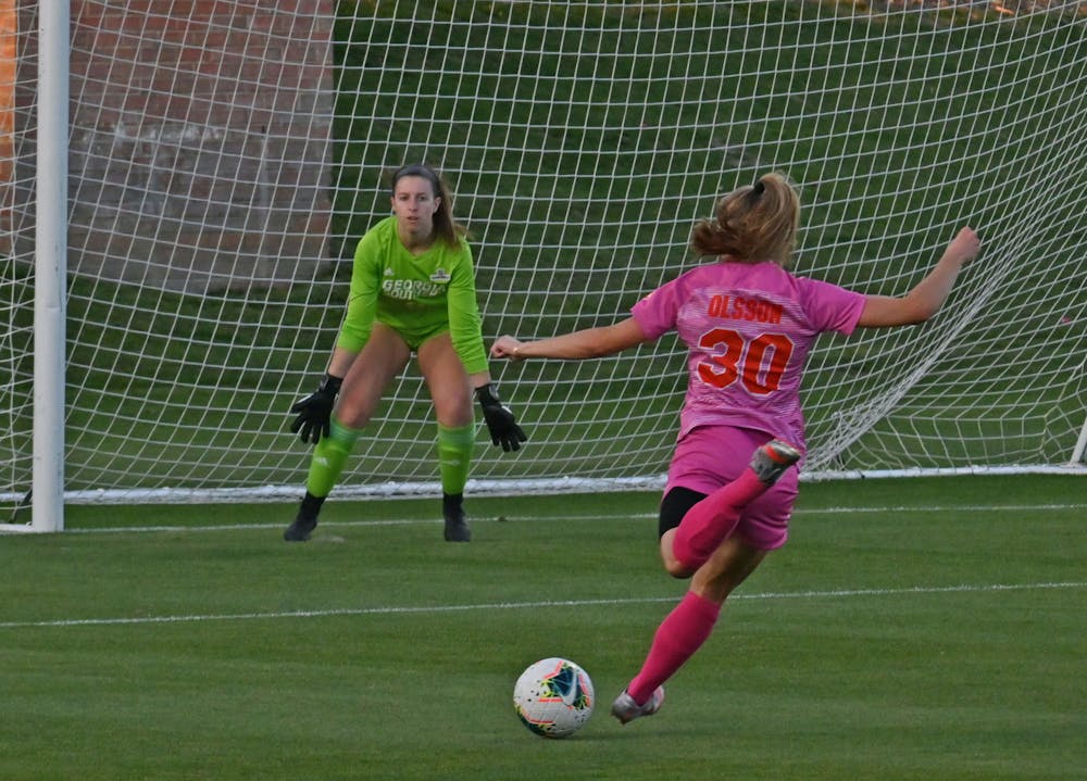 Beata Olsson took Florida over the finish line with a late two-goal burst over UNF Wednesday. Photo from UF-Georgia Southern game March 11.