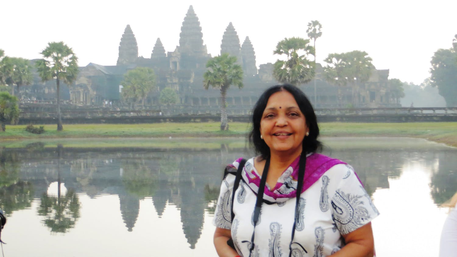UF religion professor Vasudha Narayanan takes photos during her research work in Cambodia. 