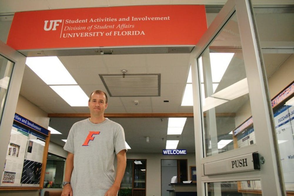 <p>Justin Runac, 38, a biomedical sciences graduate student, holds a voting seat in the UF Senate representing graduate students. He does not consider himself a politician. "I volunteered because there was no one else," he said.</p>