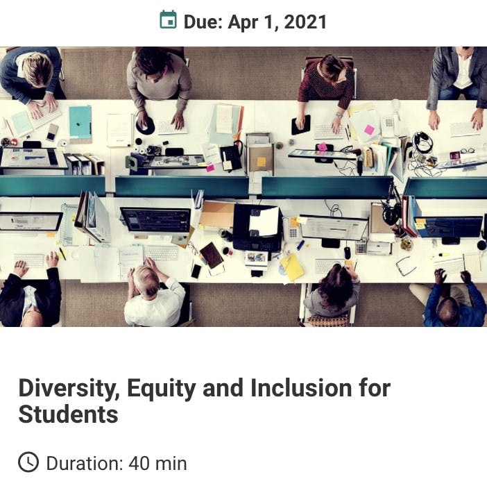 Screenshot of EVERFi course.