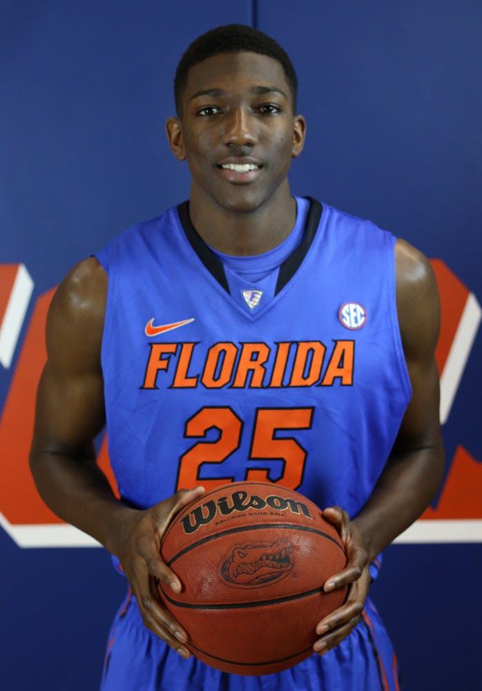 Sophomore forward DeVon Walker poses during Florida men’s basketball’s media day on Oct. 9.