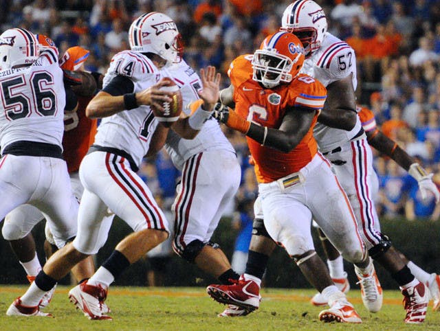 Gators defensive coordinator Dan Quinn said the defensive line missed some opportunites for sacks against FAU. Quinn highlighted the pass rush as an area that needs to improve this Saturday.