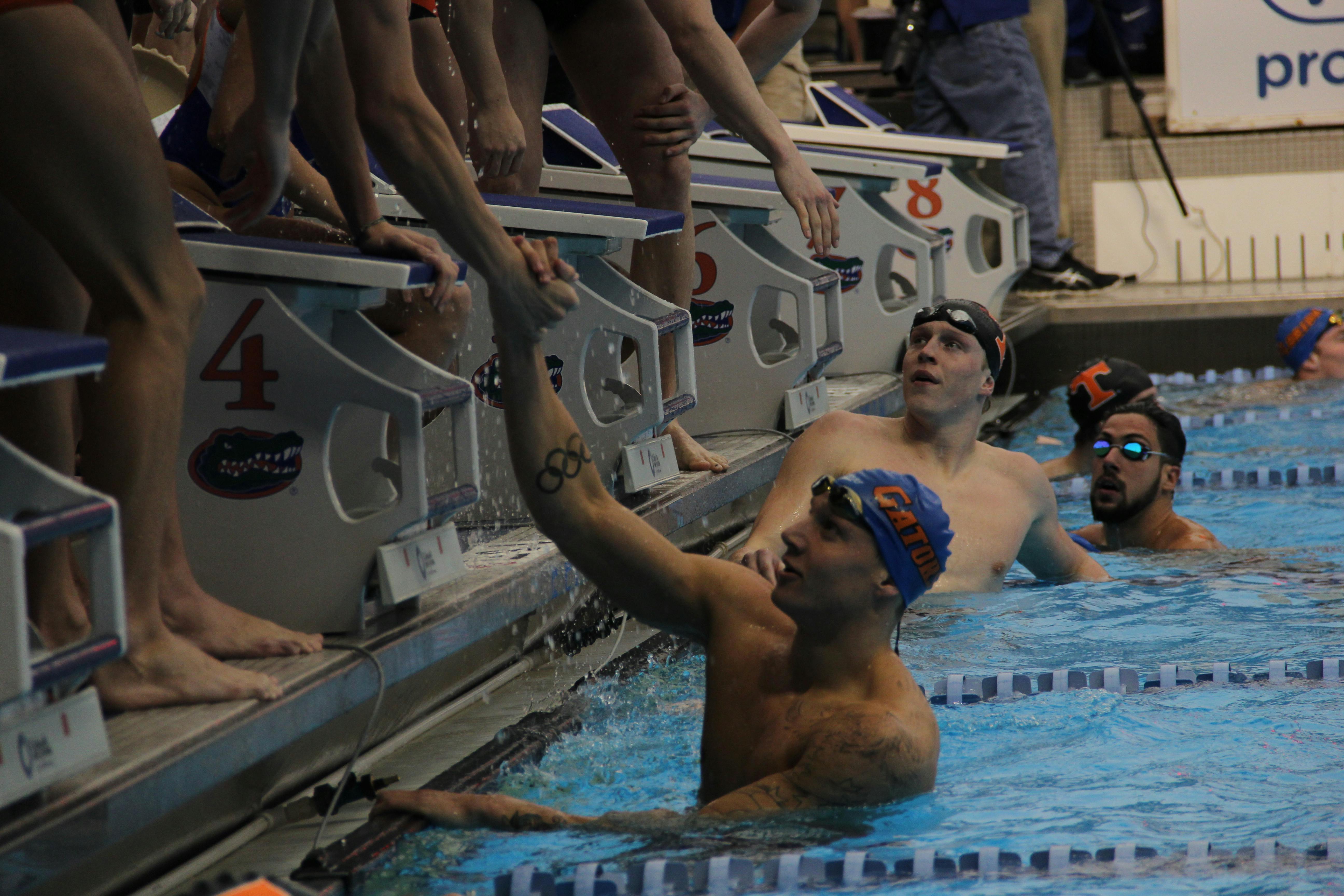 Senior Caeleb Dressel broke the United States record in the 200-yard individual medley by a margin of 1.25 seconds on Thursday. 