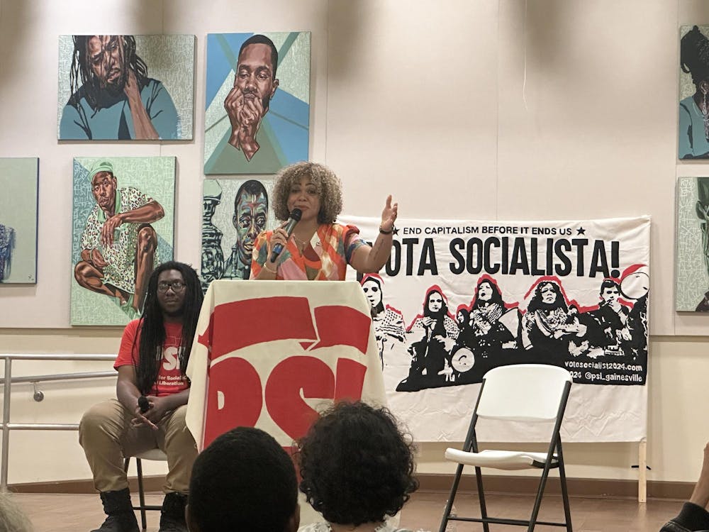 Claudia de la Cruz, the Party for Socialism and Liberation's 2024 presidential nominee, speaks at the Cotton Club Museum and Cultural Center on Wednesday, July 17, 2024.