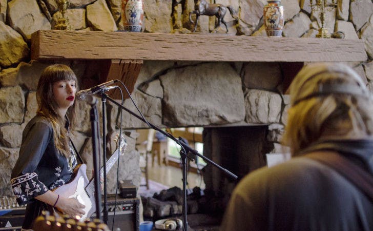 Victoria de Benedicty, 18, and Dalton Jacob, 24, practice at Victoria’s house in Ocala on Tuesday. Their band III BONES will perform its last show at the High Dive on Saturday before moving out to Austin, Texas.
&nbsp;