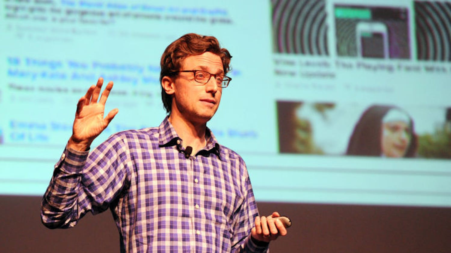 Founder and CEO of Buzzfeed Jonah Peretti spoke Thursday evening in the Curtis M. Phillips Center for the Performing Arts. Peretti discussed the evolution of the media landscape, journalism and his personal career.