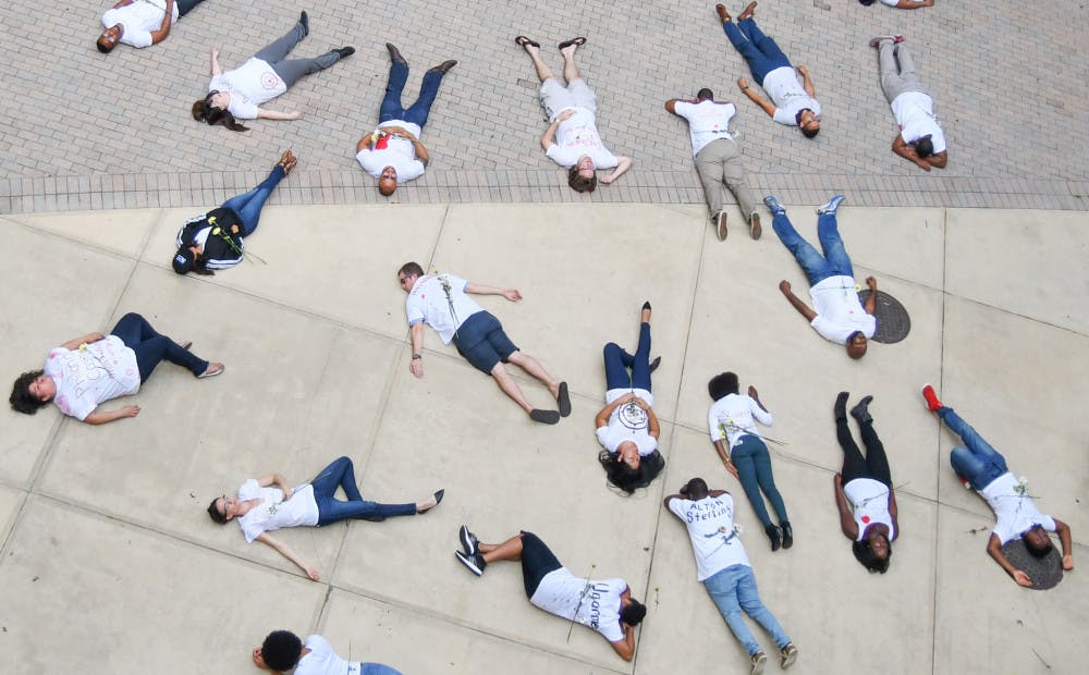 <p dir="ltr">On Wednesday, UF’s Black Law Student Association staged a “die-in” to honor 40 victims of police brutality. The protest took place in the courtyard of the Levin College of Law.</p><p><span> </span></p>