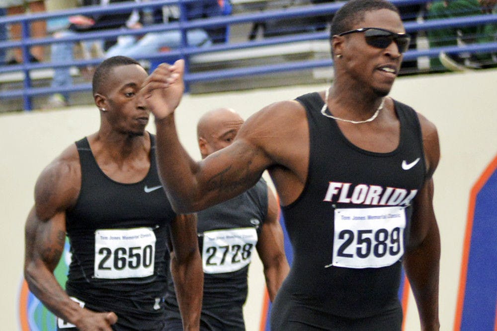 Antwan Wright races during the 2014 Tom Jones Memorial Invite.