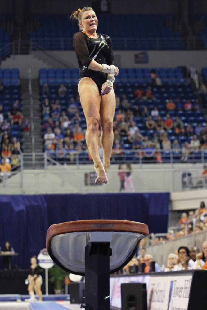 Bridget Sloan performs on vault during Florida’s win against Kentucky on Feb. 22, 2013. Florida opens the season against UCLA in Los Angeles on Saturday.