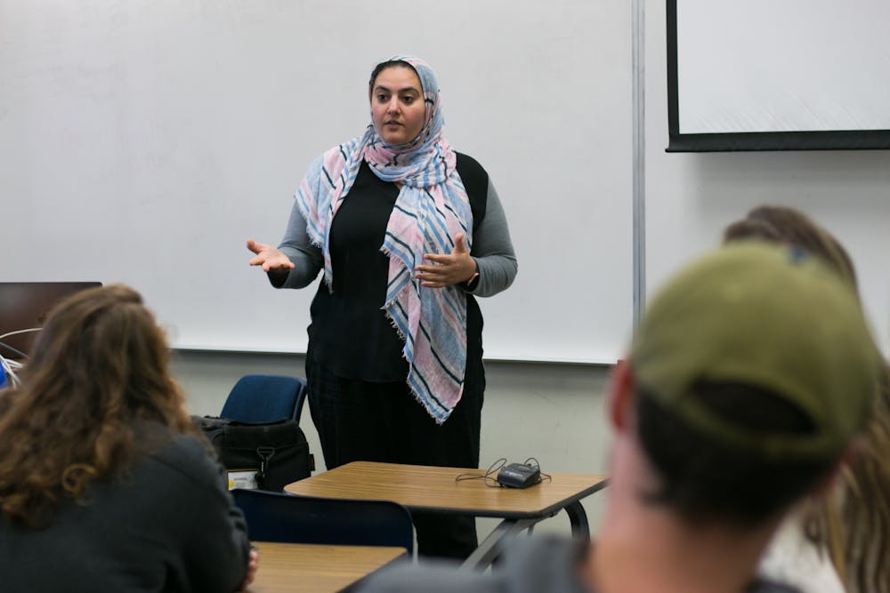 <p>Iman Zawahry was president of Islam on Campus during 9/11. Now, Zawahry teaches media production, management and technology at UF’s College of Journalism and Communications.</p>