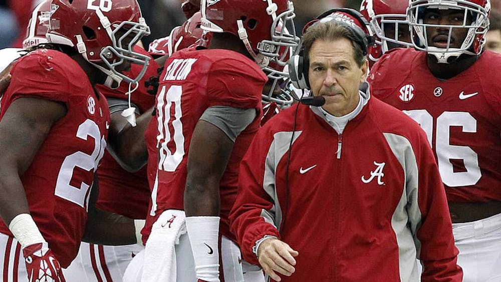 <p><span id="docs-internal-guid-0c1eaf1e-deea-9670-e220-d508cdcea86e"><span>After winning its fifth national championship over the past nine seasons, the Alabama Crimson Tide and coach Nick Saban are the only things helping the SEC remain the powerhouse of college football.</span></span></p>
