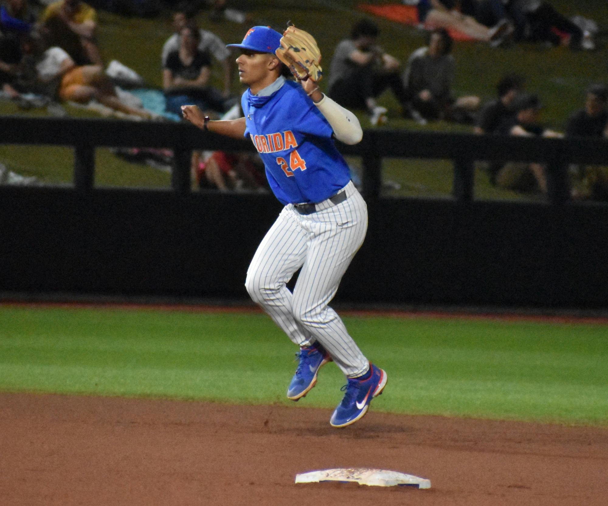 Rivera’s three-RBI game marked a career-high for the second-year freshman. Photo from UF-Jacksonville game March 13.