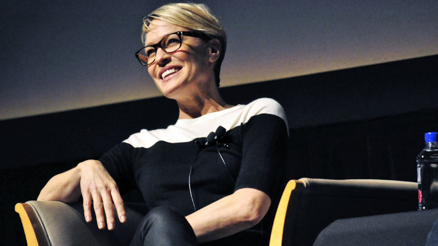 Robin Wright, actress from “The Princess Bride,” and “House of Cards,” speaks at an Accent Speaker's Bureau event at the Philips Center of Performing Arts on Thursday. Wright spoke about getting back into TV, life on the House of Cards set and how she related to her characters. "Give me something challenging," she said while discussing roles she'd turned down. "Give me something that I'm afraid of."