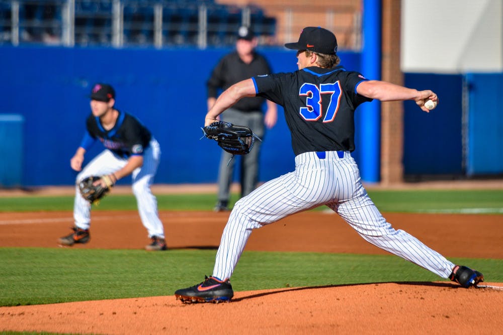 <p dir="ltr"><span>Florida pitcher Nolan Crisp went three innings during UF's 12-1 win over Florida A&amp;M on Tuesday. He didn't allow a hit or a run in his appearance, striking out one in his second win of the season.</span></p><p><span> </span></p>