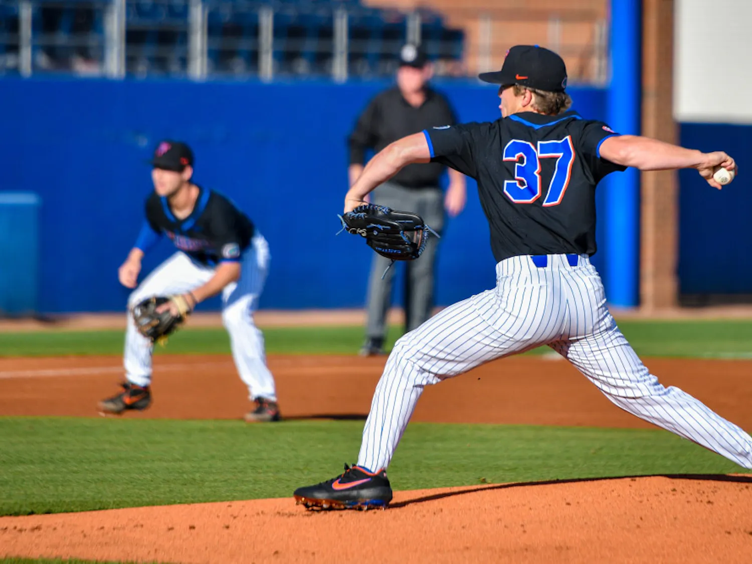 Florida pitcher Nolan Crisp went three innings during UF's 12-1 win over Florida A&M on Tuesday. He didn't allow a hit or a run in his appearance, striking out one in his second win of the season.