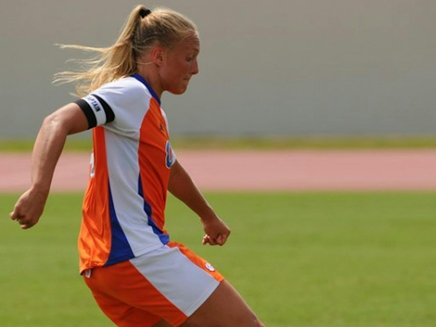 Midfielder McKenzie Barney scored the game-winning goal in Friday’s game against Texas A&M, but UF couldn’t duplicate that success in Sunday’s 2-0 loss to UCLA.