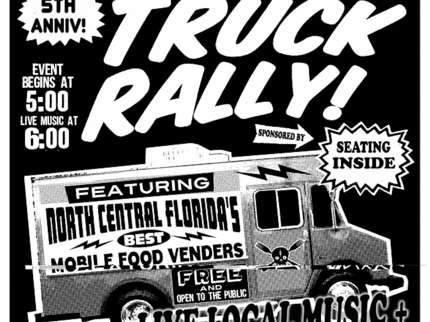 The Original Food Truck Rally will have 12 food truck vendors, free live local music from Glory Presents and, for the first time, Over Easy Creative will also host a silent disco in the beer garden with 200 headsets for $5 each.