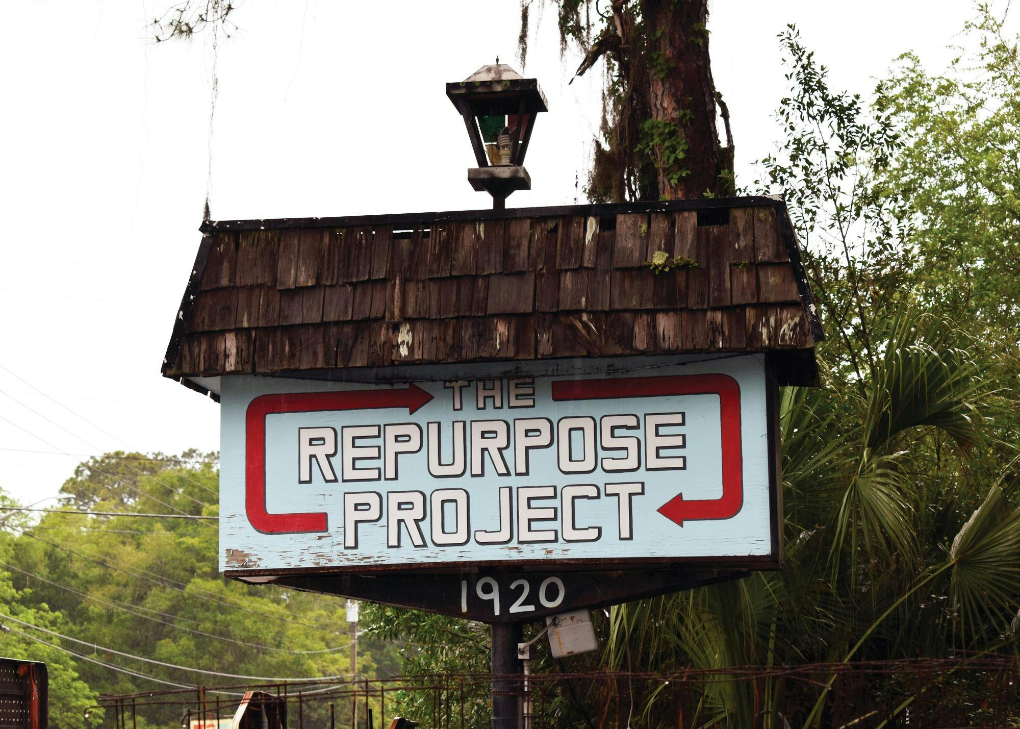 The outside of the Repurpose Project, Tuesday, May 12, 2026, in Gainesville, Fla.