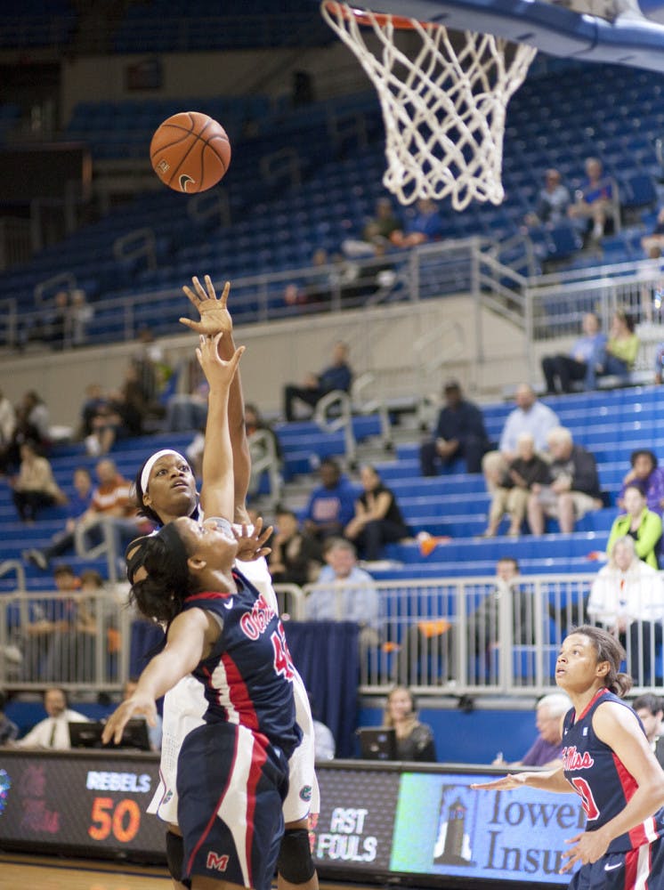 Jennifer George attempts a shot during Florida’s 88-81 loss to Ole Miss on Jan. 24 at the O’Connell Center.