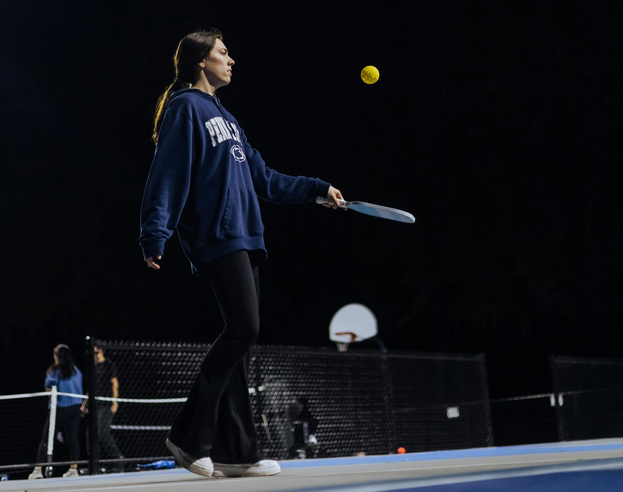 Abby Bennett plays pickleball on Monday, Jan. 22, 2024.