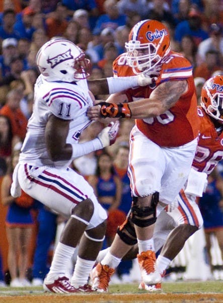 Florida left guard Dan Wenger, a sixth-year senior who transferred from Notre Dame, suffered two concussions while playing for the Irish.