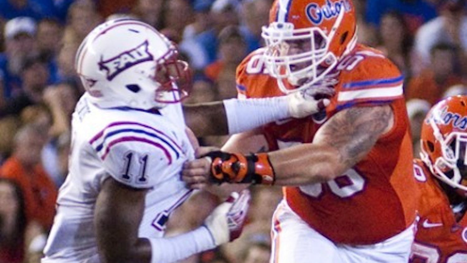 Florida left guard Dan Wenger, a sixth-year senior who transferred from Notre Dame, suffered two concussions while playing for the Irish.