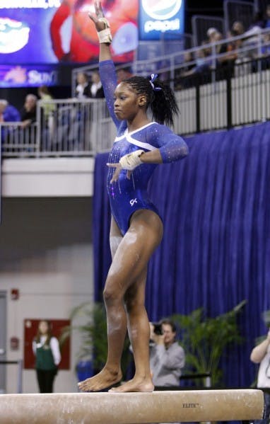 Florida junior Ashanée Dickerson fell on beam for the first time in her collegiate career last season against Arkansas, registering a disappointing 9.275.
