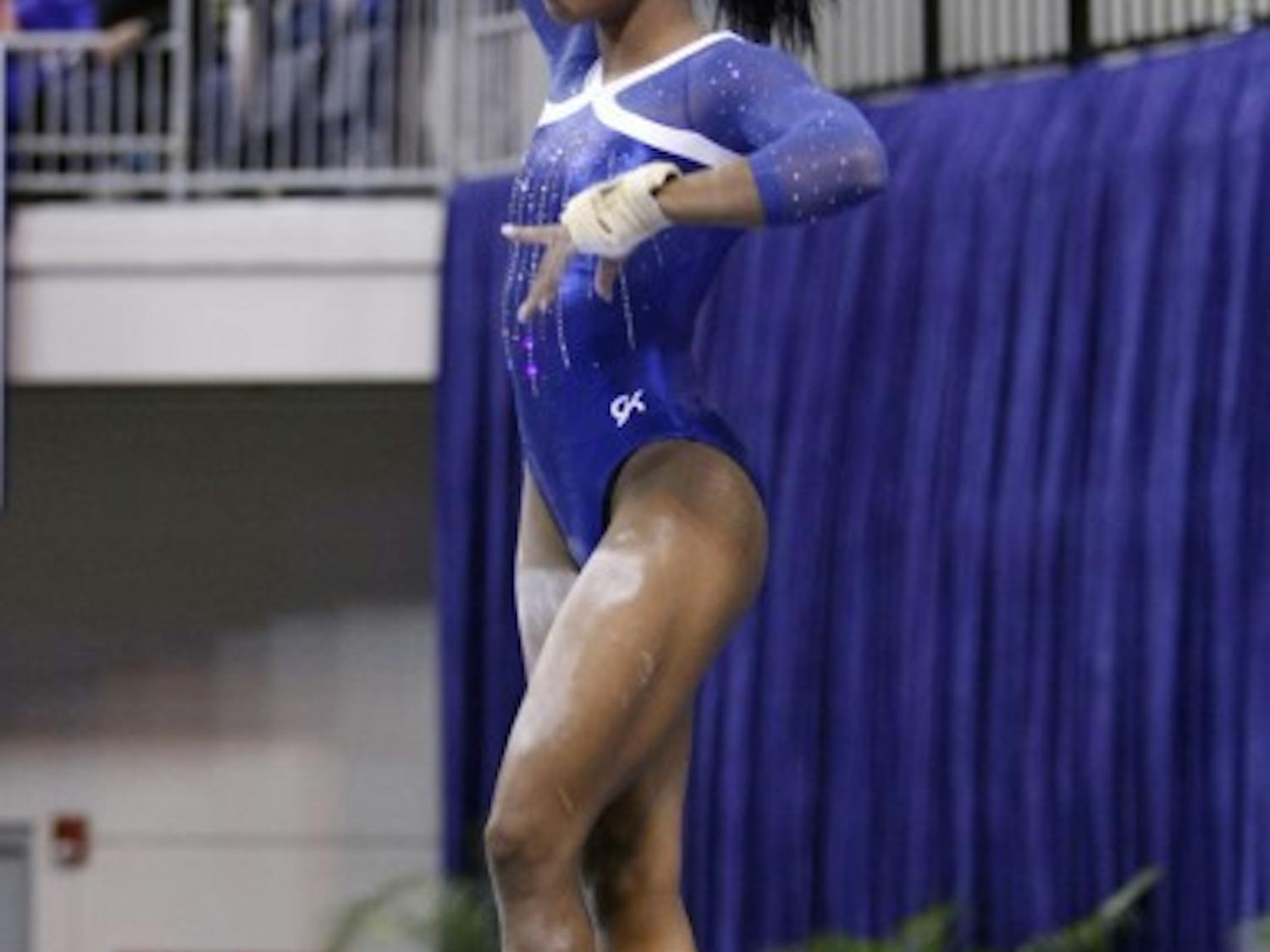 Florida junior Ashanée Dickerson fell on beam for the first time in her collegiate career last season against Arkansas, registering a disappointing 9.275.