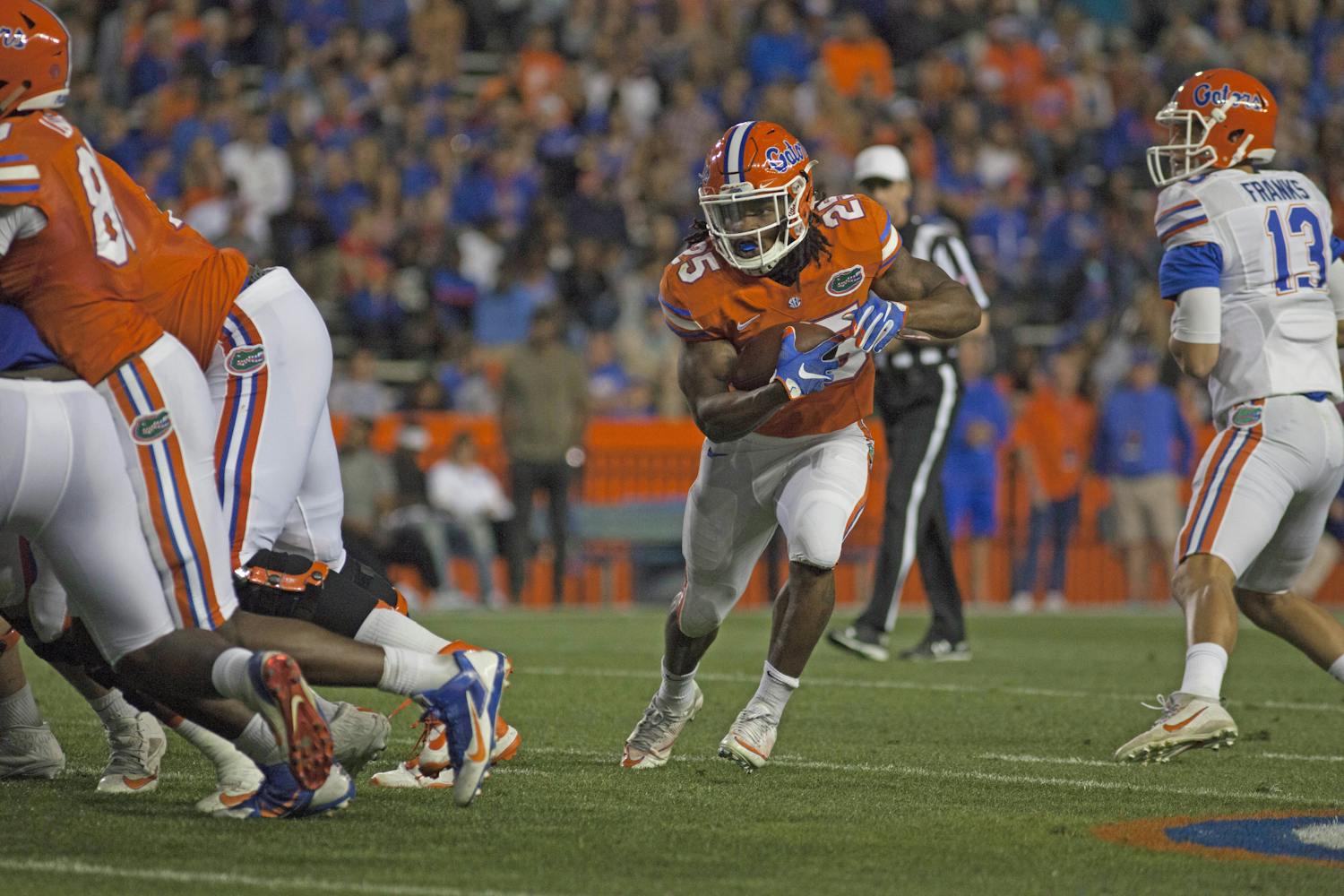 Jim McElwain and the Gators have nothing to lose this Saturday with running back Jordan Scarlett and nine other players suspended against Michigan.