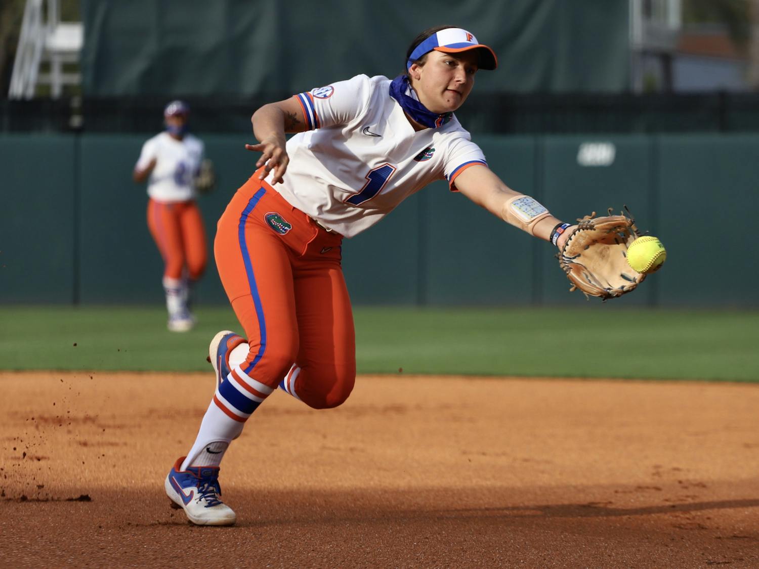 No. 5 Florida put away North Dakota 7-1 and improved its record to 18-2.
Photo from UF-USA Football game March 16.