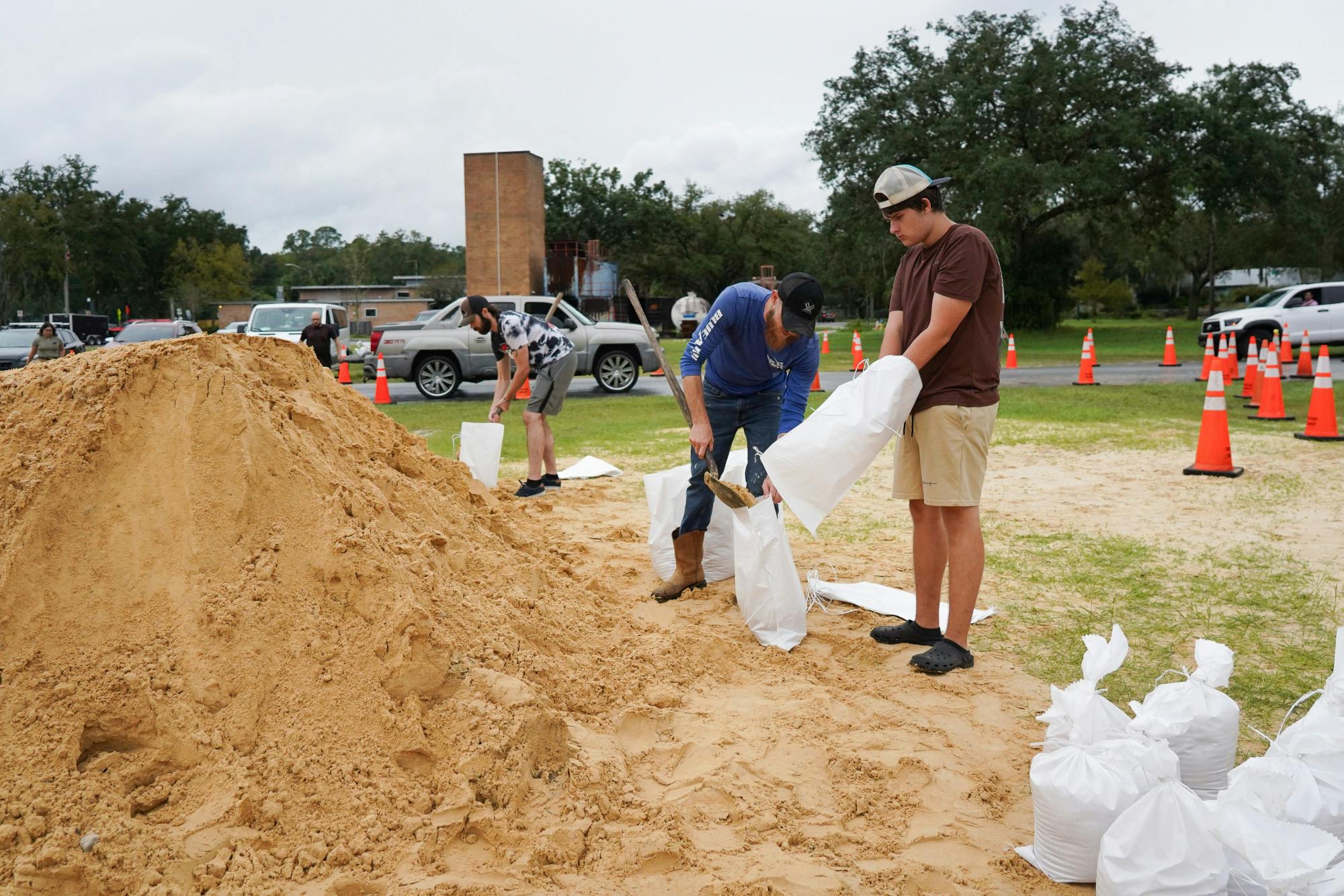 Gainesville residents were offered free sandbags in preparation for Hurricane Milton on Oct. 8, 2024.