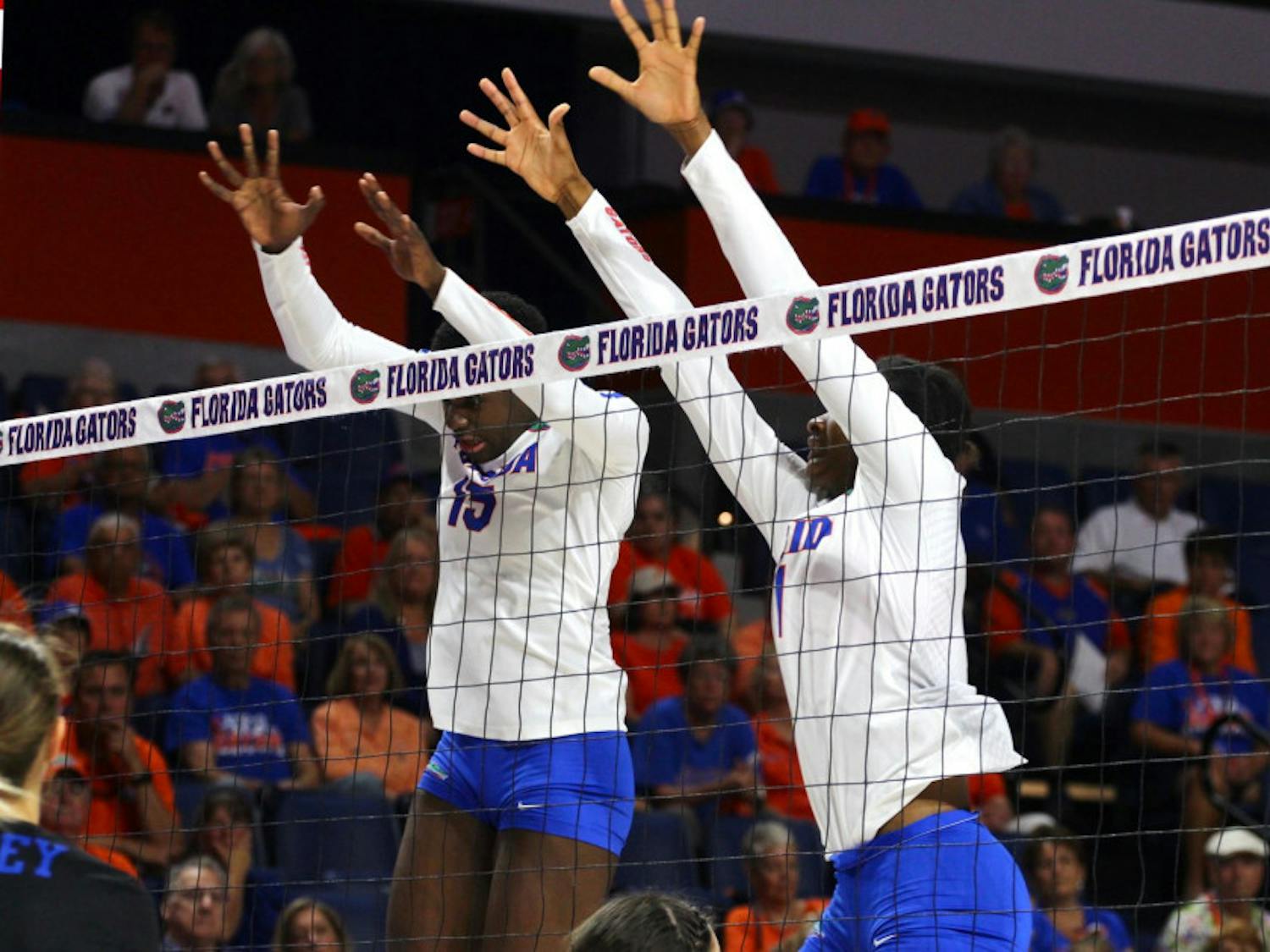 Shainah Joseph (15) had 15 kills in UF’s match against Texas A&M earlier in the season and was voted SEC Co-Offensive Player of the Week on Nov. 13.