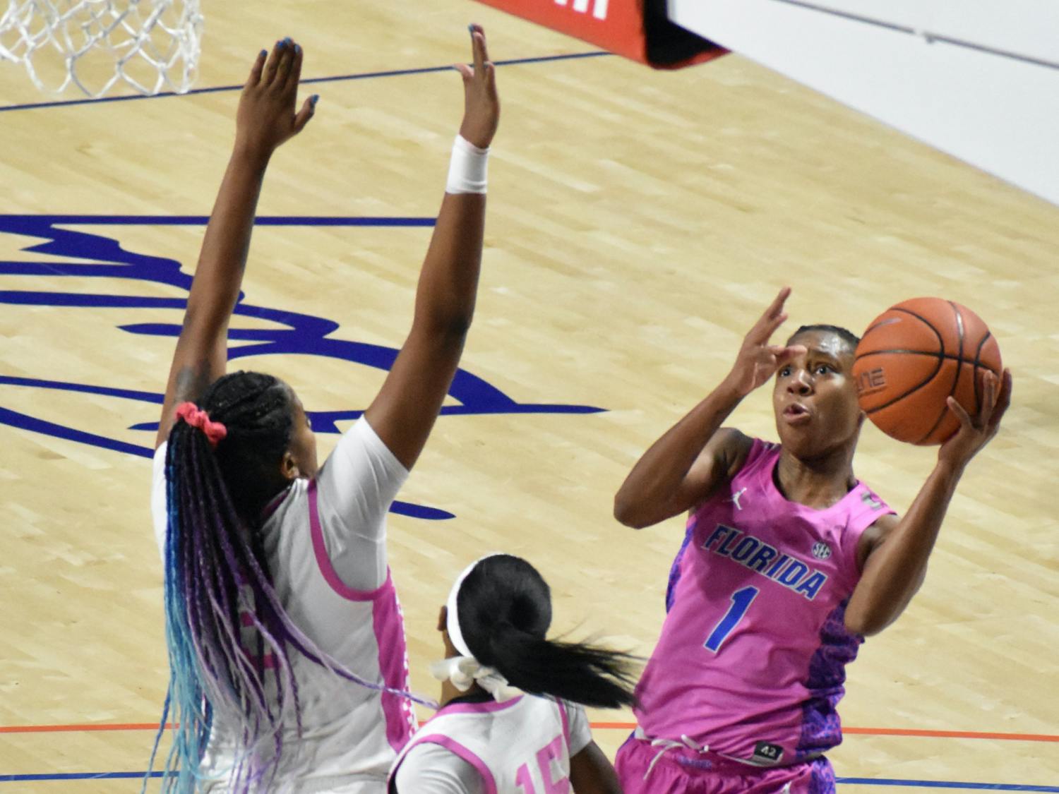 Star guard Kiara Smith led the Gators with 23 points while recording her sixth double-double season Monday night. 