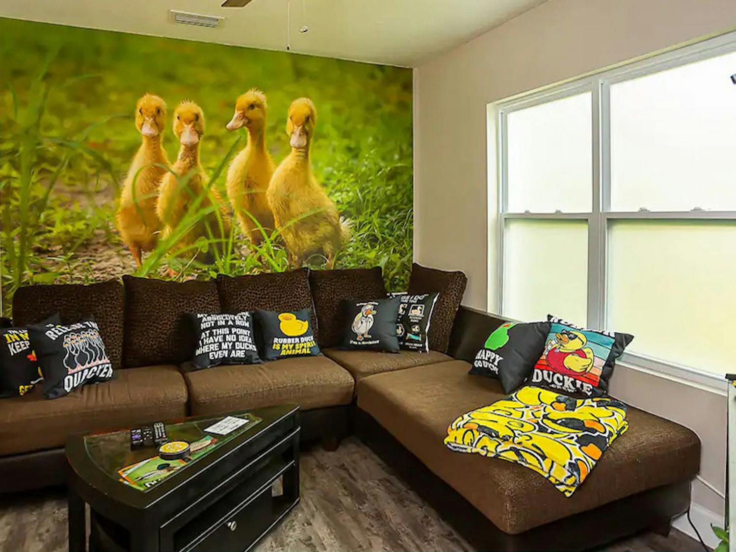 The Duck House Airbnb is filled with duck decor for guests in Pine Park, Gainesville.