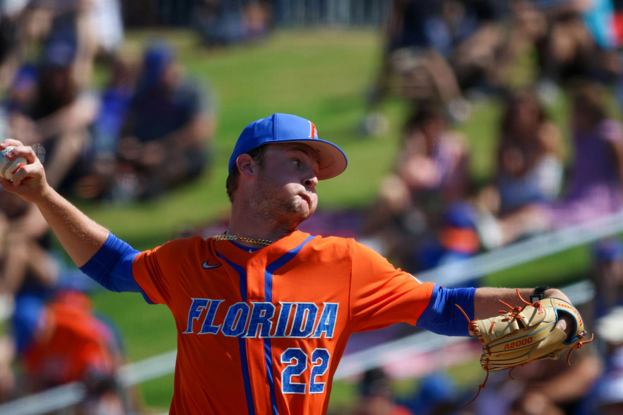 Sophomore right-handed pitcher Brandon Neely pitches in a 14-4 victory against the Miami Hurricanes Sunday, March 5, 2023. 