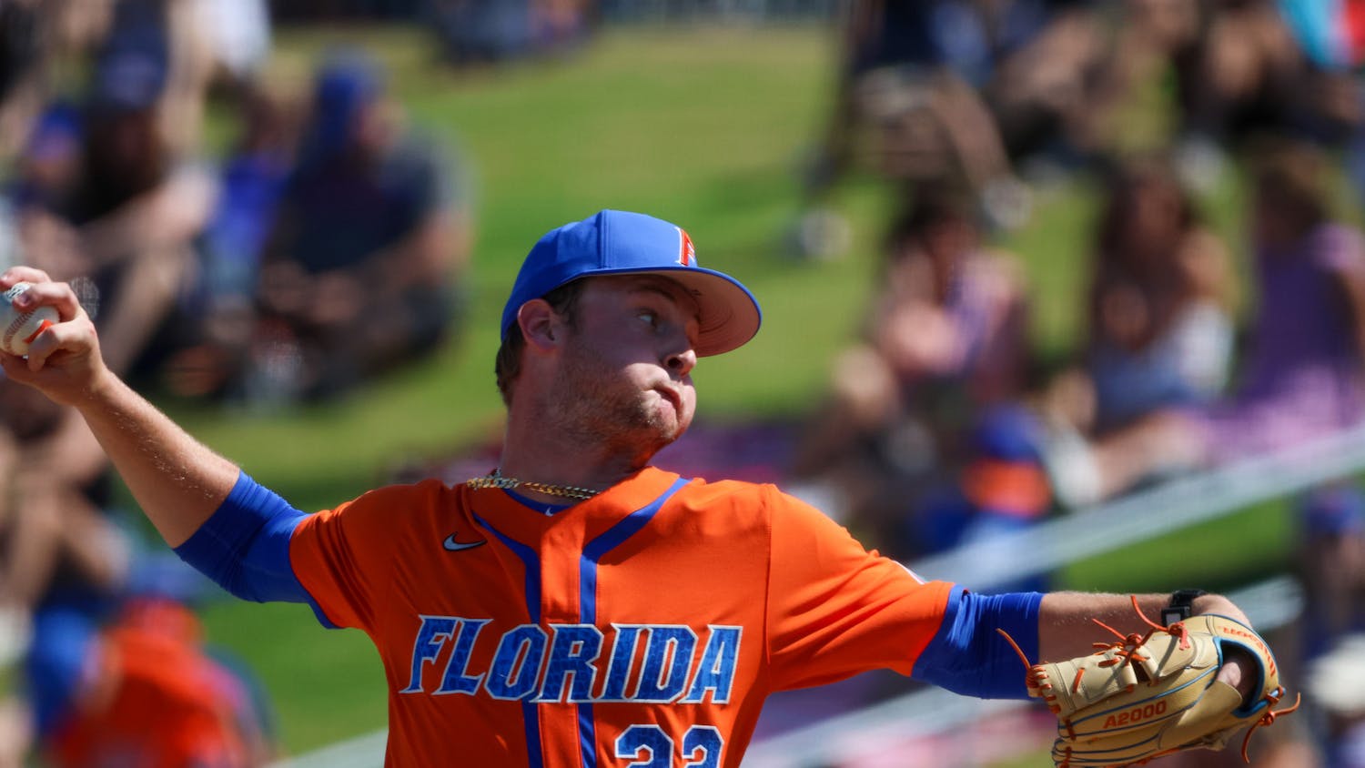 Sophomore right-handed pitcher Brandon Neely pitches in a 14-4 victory against the Miami Hurricanes Sunday, March 5, 2023. 