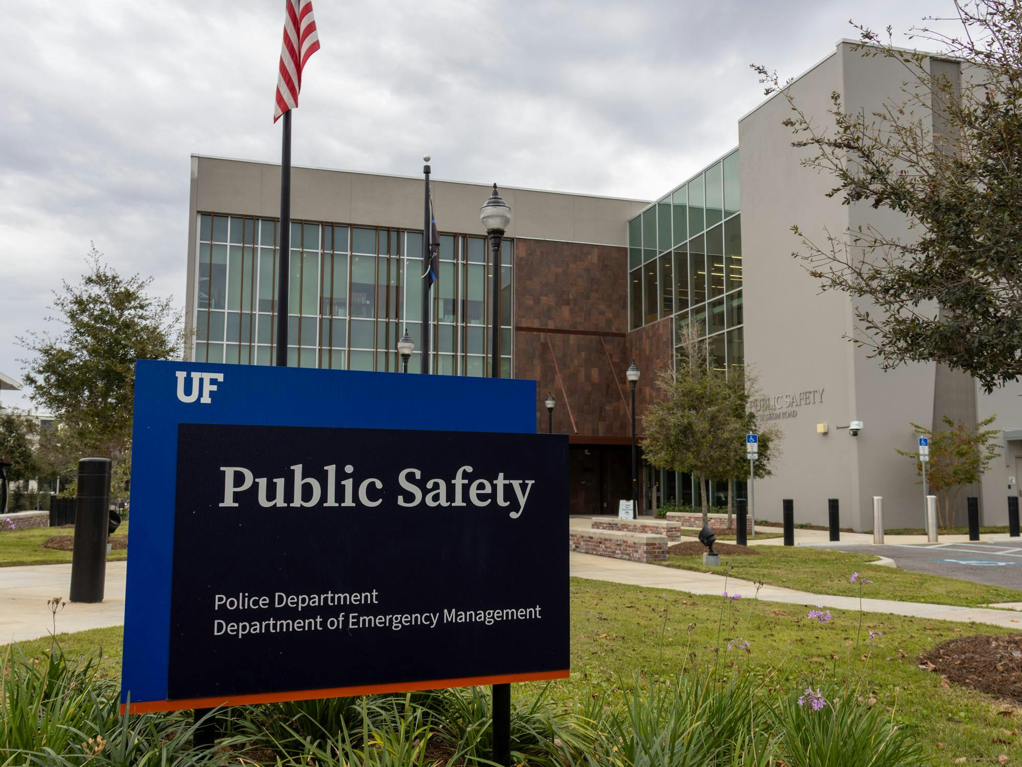The Public Safety building stands at 1555 Museum Rd in Gainesville, Fla., Wednesday, Jan. 14, 2026.