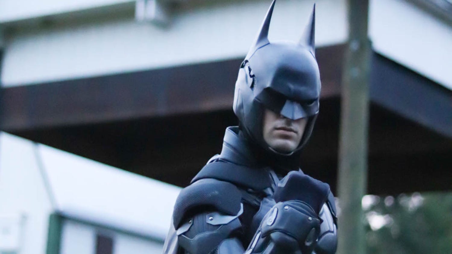 Joey Alfonso, 24, is seen at the UF Bat Houses in his bat suit on Monday, May 29, 2023. 