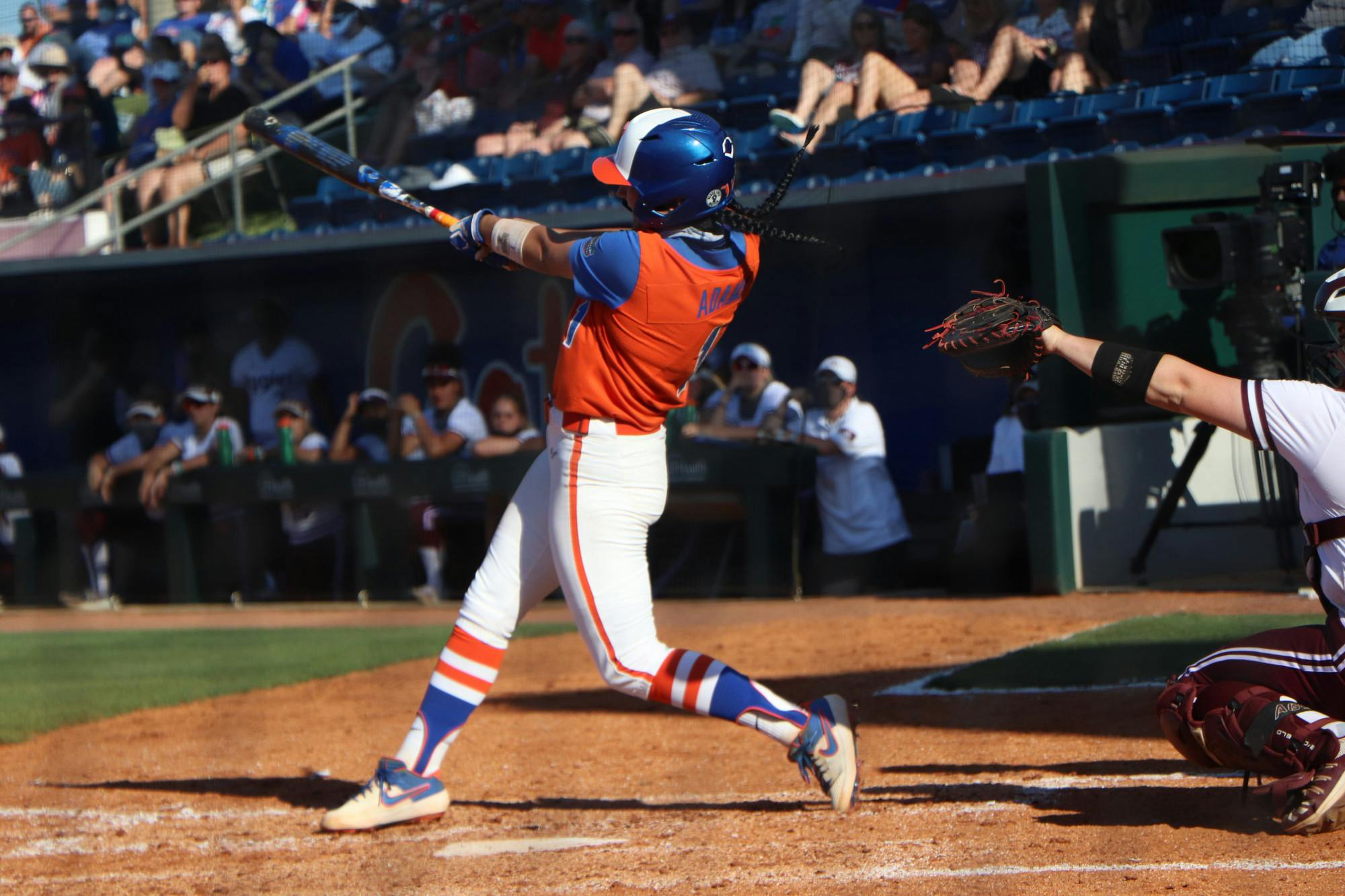 Hannah Adams against Texas A&M on May 8. The Gators fell in the SEC Championship 4-0 to Alabama.