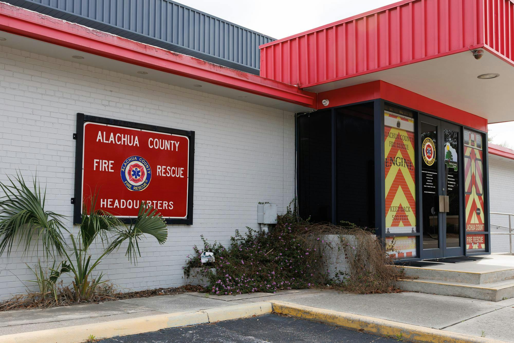 The Alachua County Fire Rescue Headquarters building in Gainesville, Florida, Friday, Feb. 20, 2026.