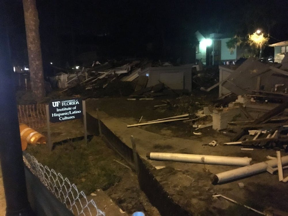 The Institute of Hispanic and Latino Culture, known as La Casita, and the Institute of Black Culture were demolished Saturday for reconstruction.