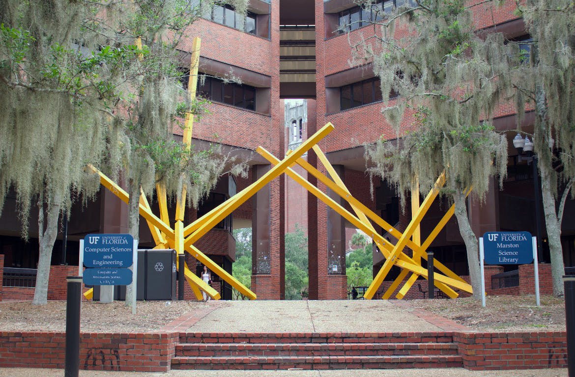 “The French Fries” stand between the Computer Sciences and Engineering Building and Marston Science Library on Wednesday, July 23, 2025.

