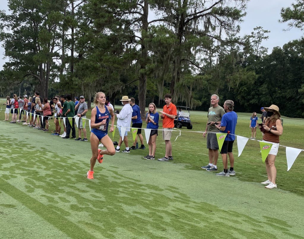Florida's Parker Valby competes during the Mountain Dew Invitational in Gainesville on Sept. 11