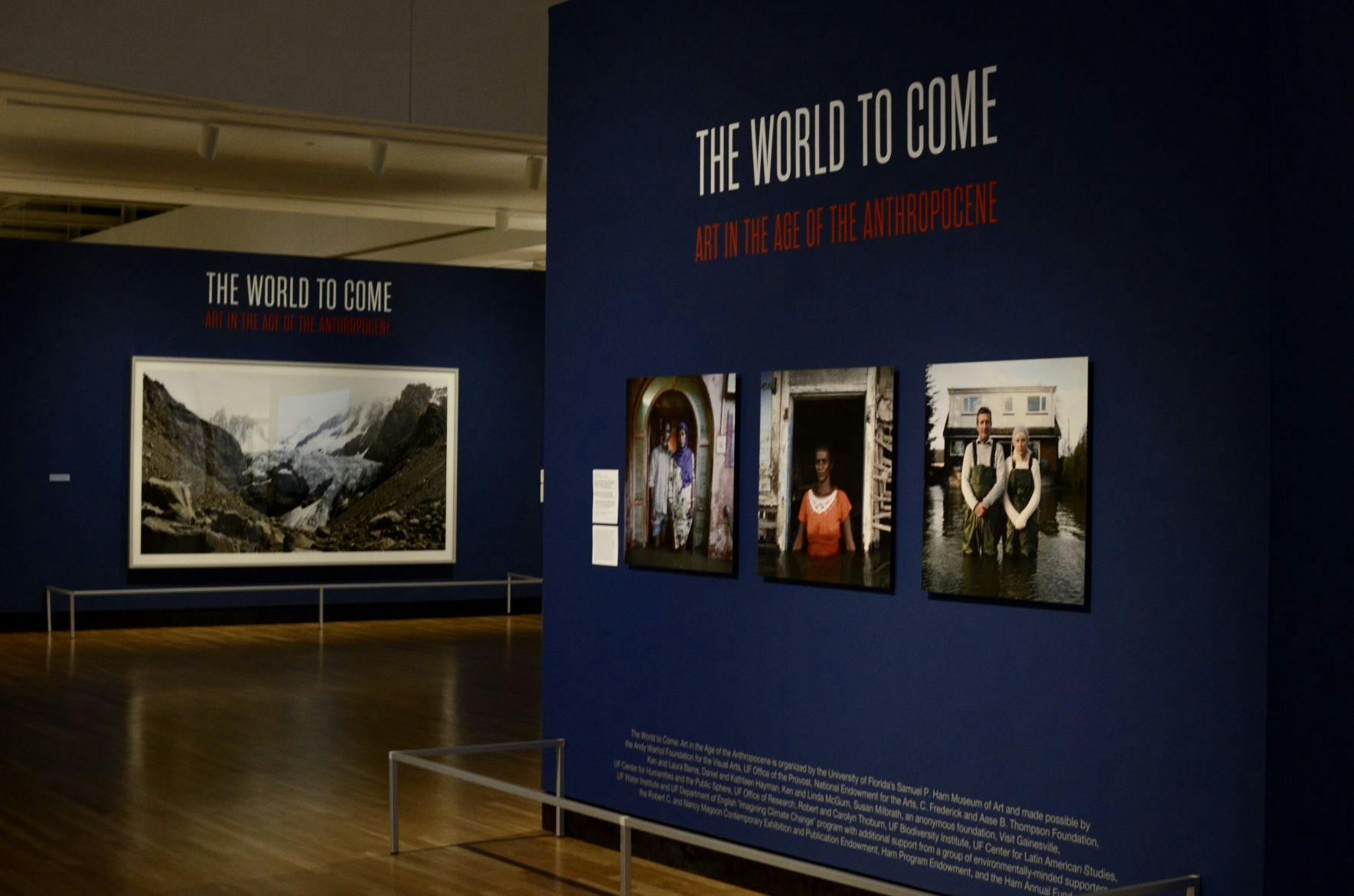 The entrance to the exhibition at the Harn Museum in Gainesville, Fla.