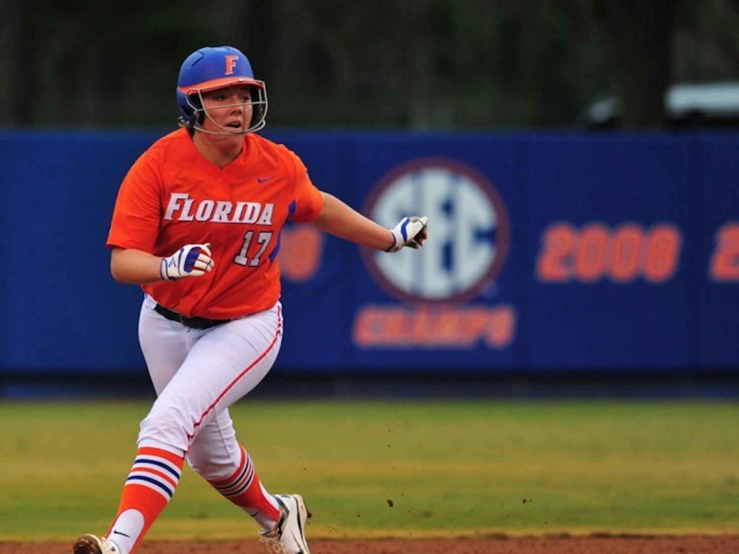 Freshman Lauren Haeger belted a home run in Florida's 8-0 victory against Michigan State on Friday. 
