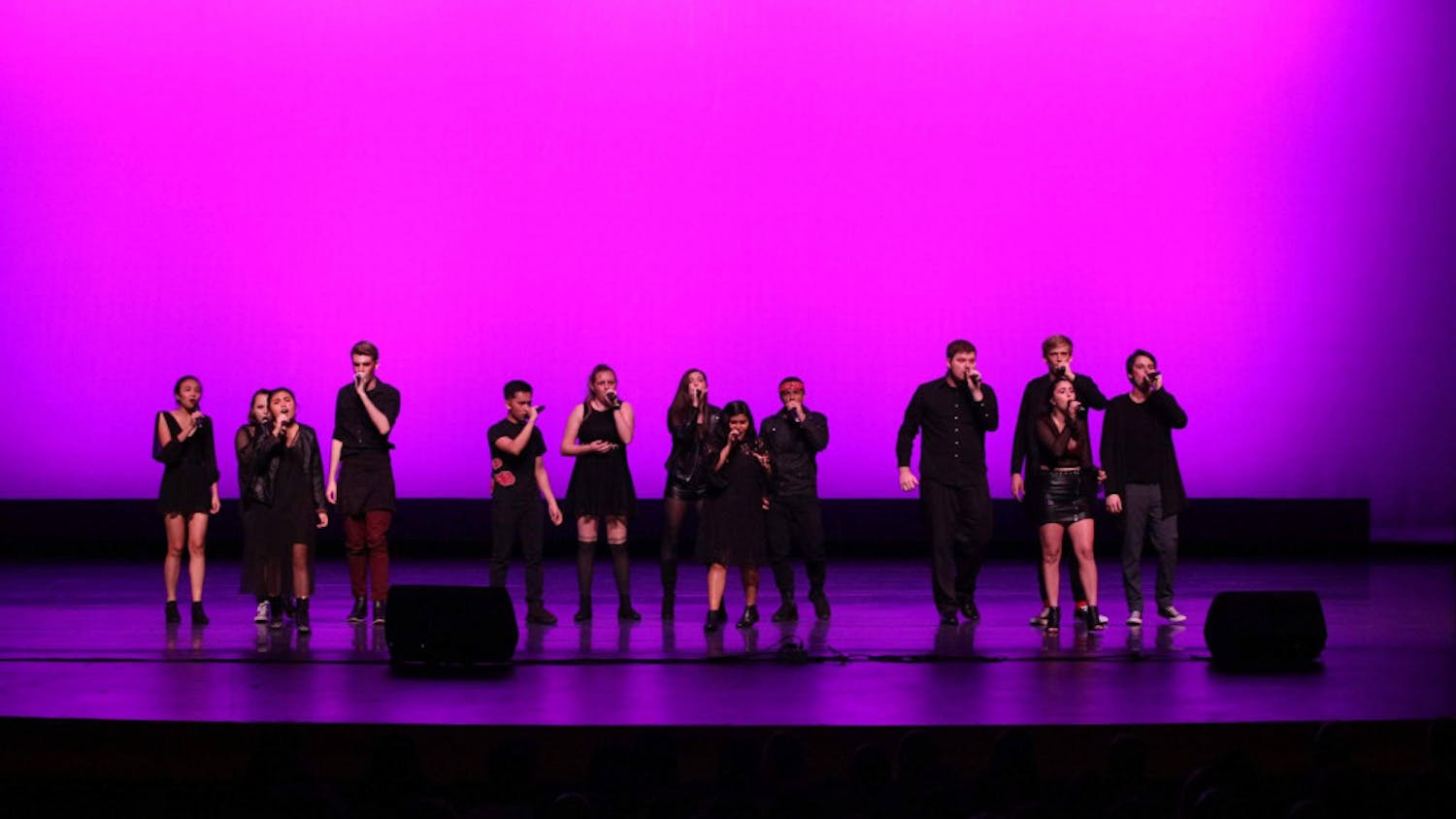 The a cappella group Tone Def performs at the International Championship of Collegiate A Cappella in 2018. The group plans to release its first recorded album in Fall 2019. Courtesy to The Alligator